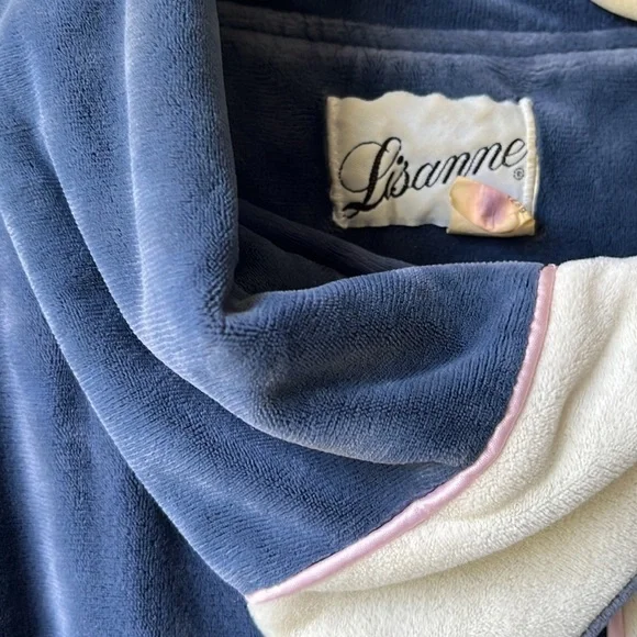 Vintage 70s 80s Velour Asymmetric Collar Belted Elastic Waist Jumpsuit - Picture 4 of 11